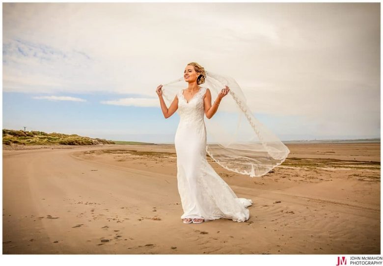 Bride on Sraith Beach Belmullett Mayo
