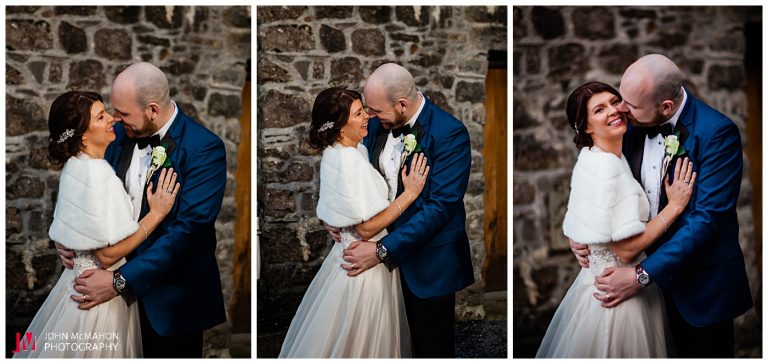 Bride and groom having fun at their claregalway wedding