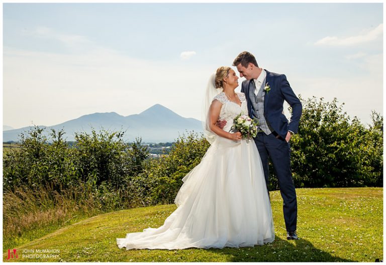 Wedding photogaph of Knockranny with Croagh patrick in the distance