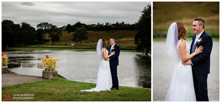 Bride and groom in Turlough House Mayo