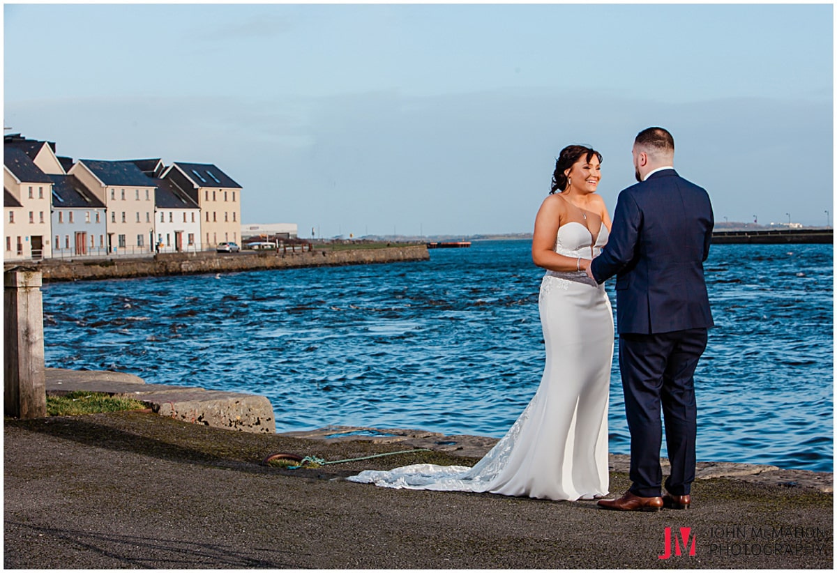 Wedding day photos in the Claddagh Galway